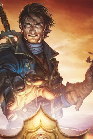 fable 3, меч, пистоль, artwork, парень, корона