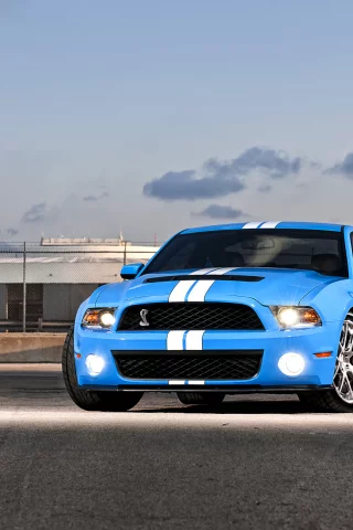 gt500, мустанг, ford mustang shelby gt 500, фары, синий, muscle car, ford, авто, shelby, шелби, форд, мускул-кар