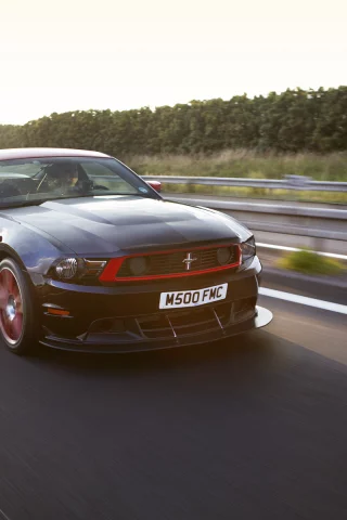mustang, ford, muscle car, высшая передача, передок, top gear, тень, самая лучшая телепередача, boss 302, закат, laguna seca, автострада, топ гир, мускул кар