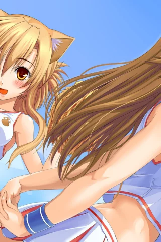 nyan koi!, уши, mizuno kaede, неко, группа поддержки, девушки