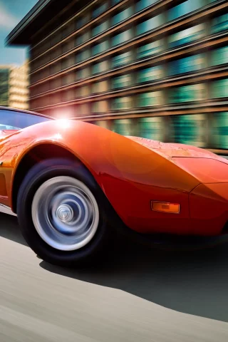 город, chevrolet, corvette, fake rig stingray