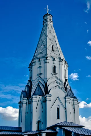 коломна, небо, облака, сад, парк, церковь