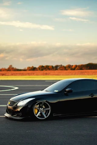 тюнинг, автомобиль, инфинити, черная, infiniti g37