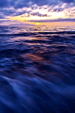море, синее, солнце, вода, небо
