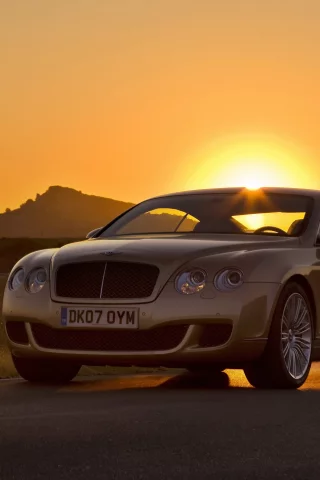 sunset, continental gt speed, bentley
