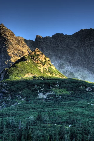 koscielec at dusk, polish tatra mountains, горы