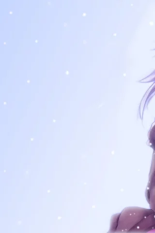снег, девочка, nagato yuki, аниме