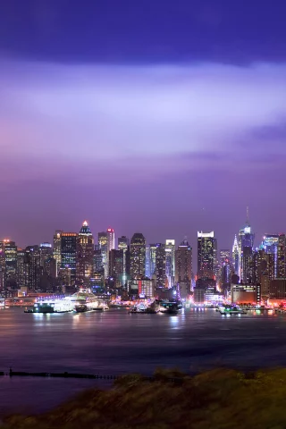 огни, нью-йорк, город, city, new york, night, ночь