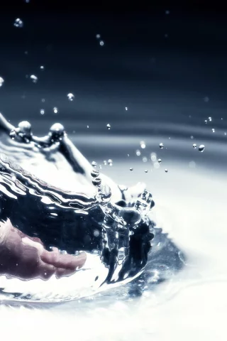 вода, брызги, прозрачность, палец, капли, движение, погружение