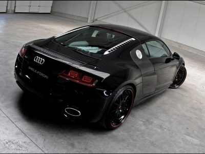 view, rear, r8, black