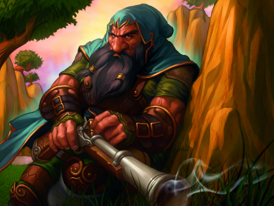 дворф, dwarf, world of warcraft, охотник, ружье, hunter