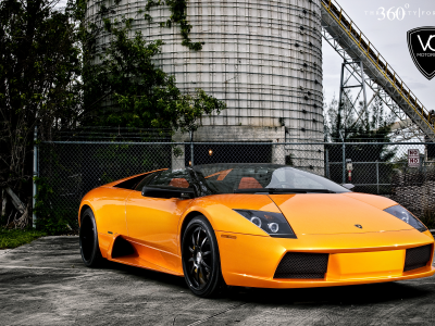 murcielago, оранжевый, ламборджини, orange, lamborghini, 360 three sixty forged, мурселаго, lp640