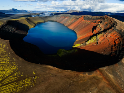 озеро, кратер, вулкан