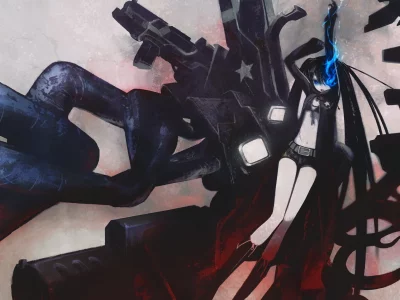 цепи, девушка, мато, стрелок с чёрной скалы, black rock shooter
