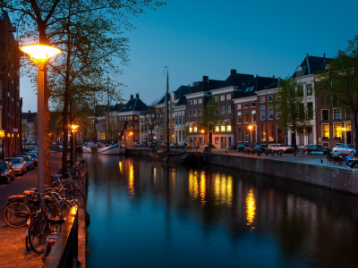 groningen canal, нидерланды, night, nederland, ночь