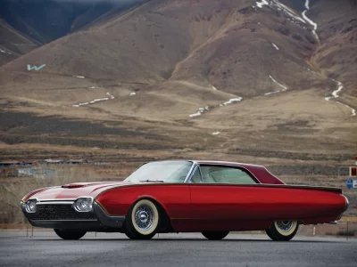 раритет, ford, thunderbird, custom, цвет, firestar, 1961, красный, форд