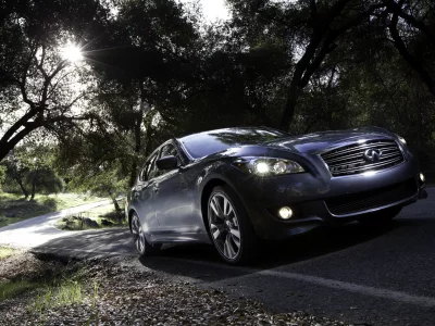 car, деревья, авто, infiniti, дорога, солнце, инфинити, машина, лес, m56