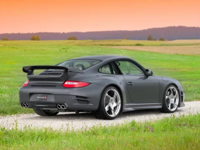 carrera, поля, небо, mansory, porsche, 997