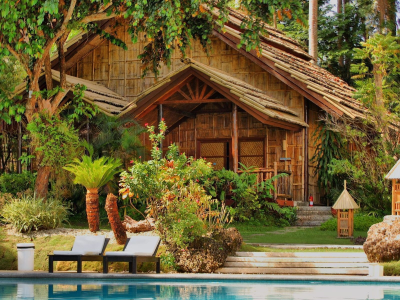 дом, деревянный, бассейн