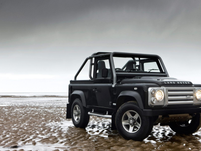 90, defender, land rover, автомобиль, песок, внедорожник