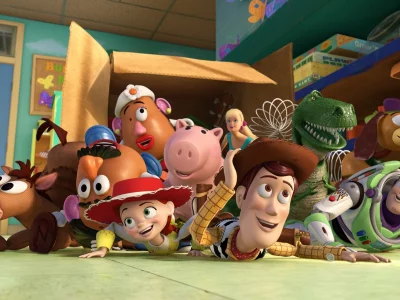 pixar, toy story 3, коробка, комната, история игрушекбольшой побег