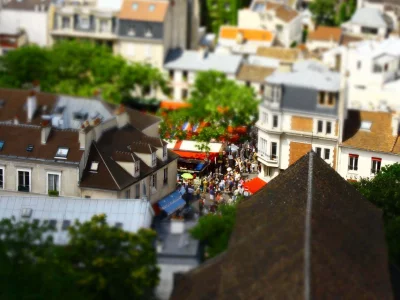 париж, tiltshift, люди, дома