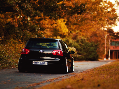 auto, дорога, gti, wolkswagen golf, cars walls, осень, cars, golf, листья, volkswagen