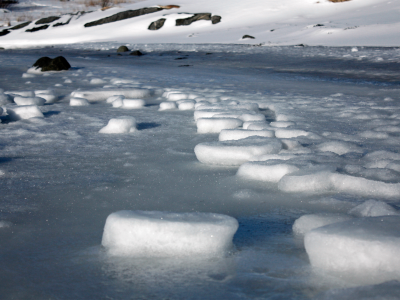 лед, iceblocks, зима, река