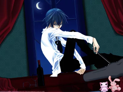 скрипка, парень, tsukiyomi ikuto, аниме, shugo chara