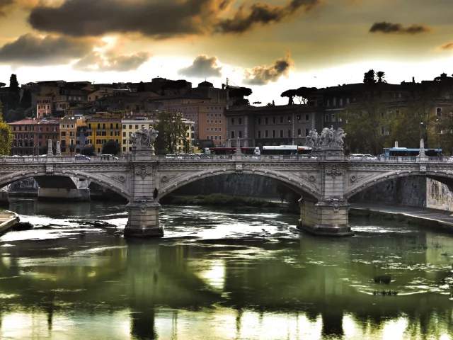 ponte vittorio, рим, мост