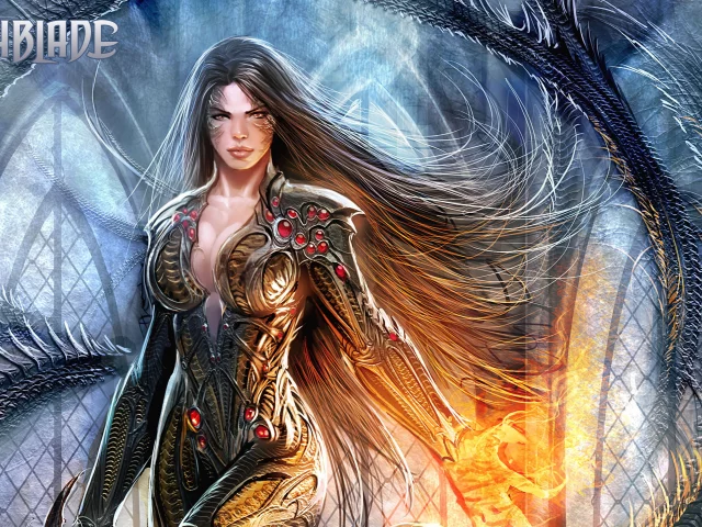комикс, witchblade, девушка, взгляд, comix, тело, волосы