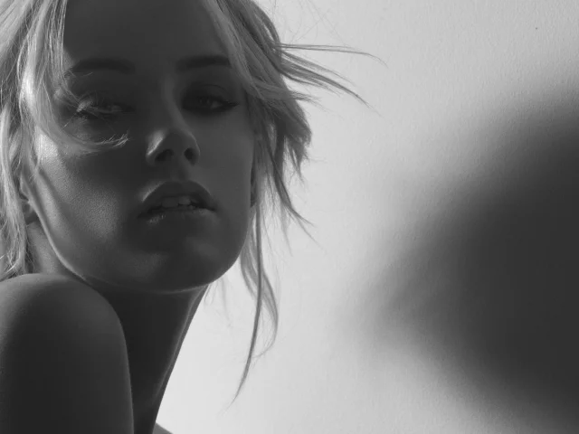 девушка, models, чб, актриса, фото, взгляд, amber herd