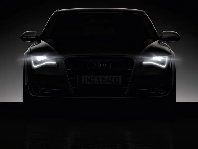 audi, фары, темно, авто