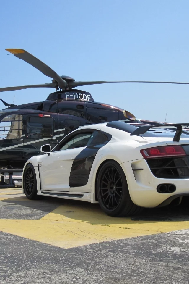 white, вертолёт, ppi, audi, gtr, razor, r8, ауди, задняя часть