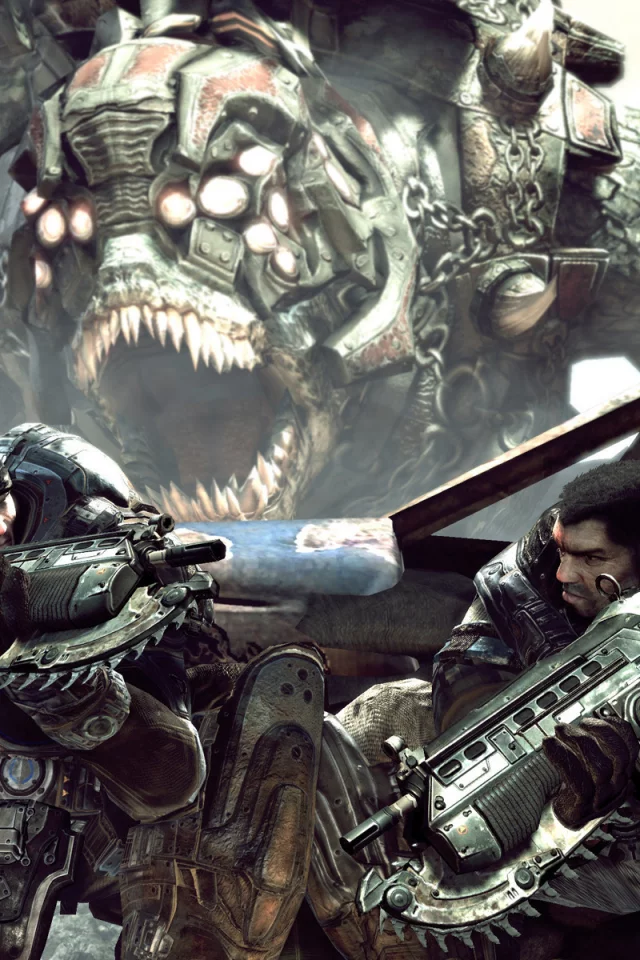 marcus fenix, gears of war, оружие, игра