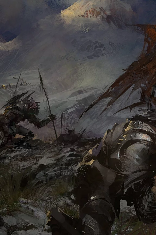 солдаты, монстры, горы, guild wars 2, доспехи, армия