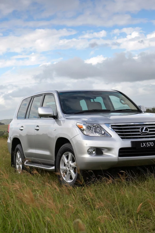люксовый внедорожник, луг, lexus, небо, lx570