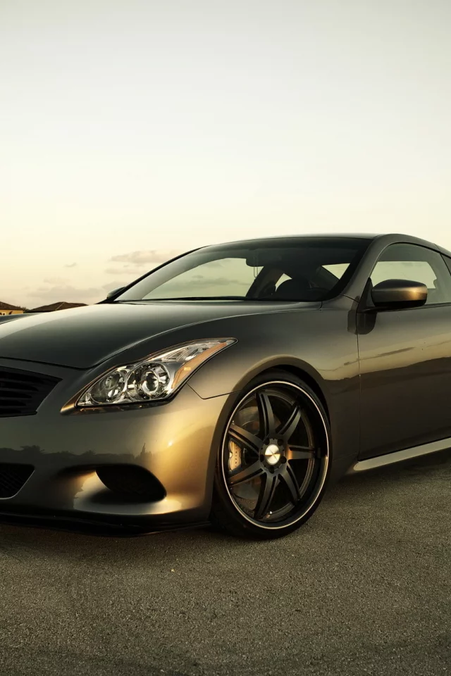 sunset, infiniti, g37, вечер, диски, стайлинг