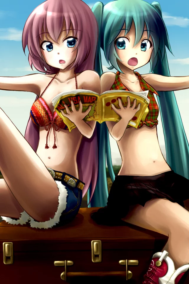 megurine luka, hatsune miku, вокалойд