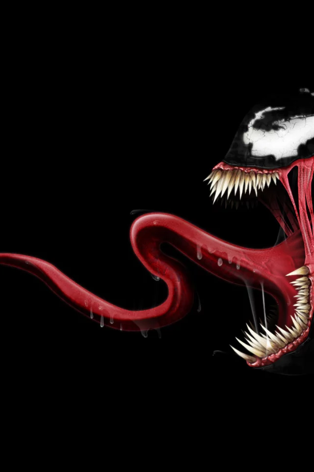 venom, чёрный, язык