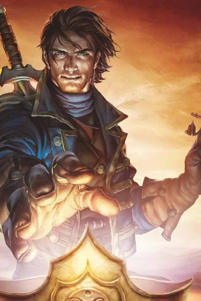 fable 3, меч, пистоль, artwork, парень, корона