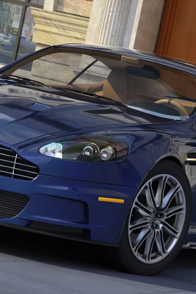 синий, dbs, aston martin