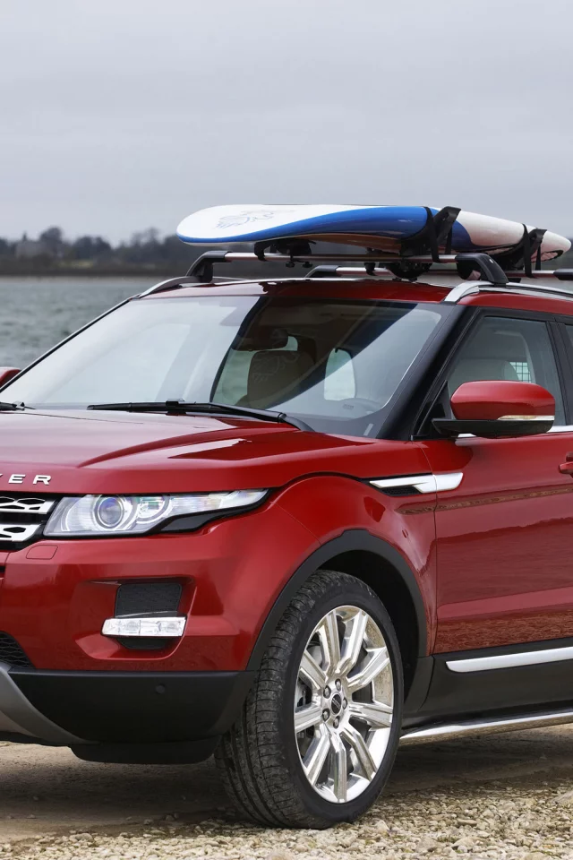 red, evoque, range rover