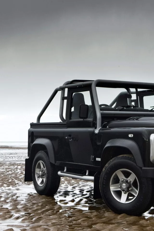 90, defender, land rover, автомобиль, песок, внедорожник