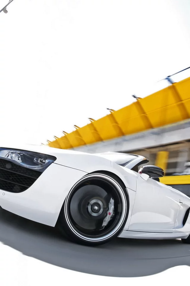 audi r8, в движении, авто, ауди, spyder