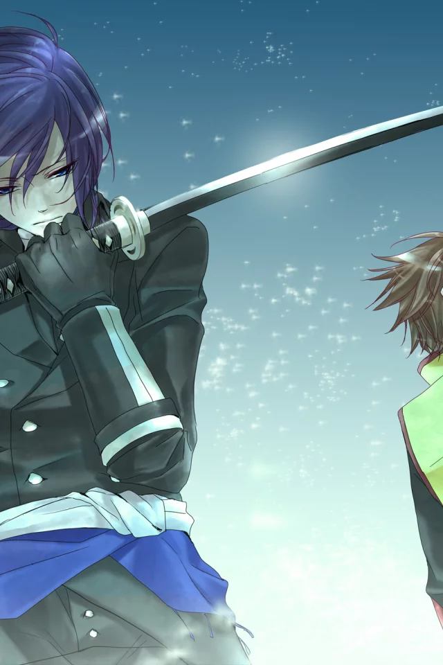 записи голубой крови, karon, сайто, art, hakuouki, saitou hajime, окита, hekketsu-roku, okita souji, демоны бледной сакуры, парни, катана, снег