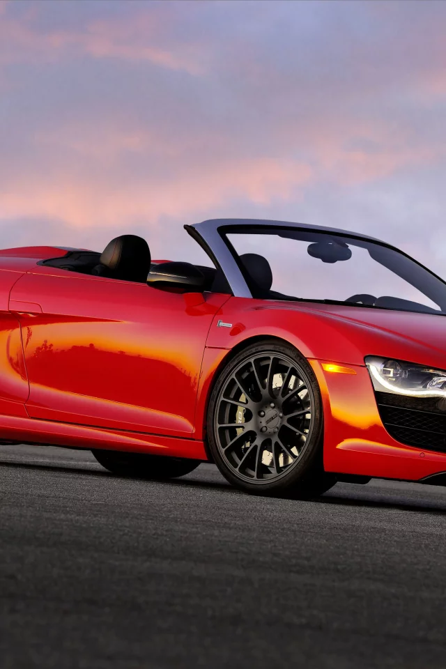 кабриолет, красный, audi, r8, v10, автомобиль, stasis