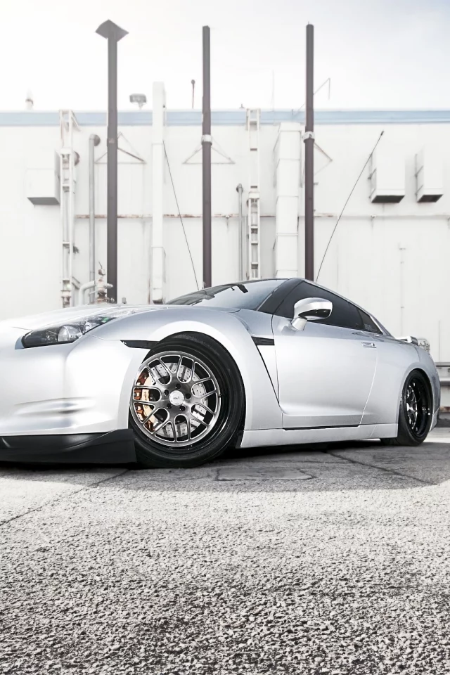 дом, nissan gt-r, асфальт