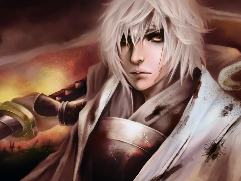 катана, меч, gintama, парень, sakata gintoki