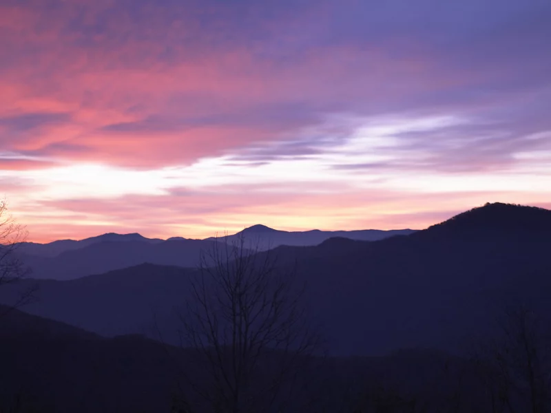 вечер, горы, cold mountain